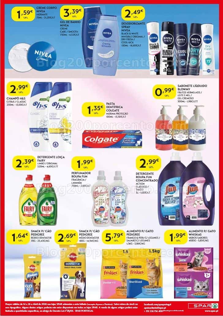 Antevisão Folheto SPAR Promoções de 14 a 26 abril